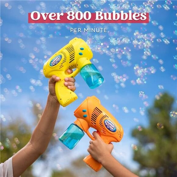 2 Bubble Guns with 2 Bubble Refill Solution, Bubbles Maker, Blower - Picture 3 of 7